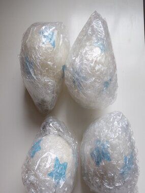 Pottery Barn Curtain Finials: White with Blue Stars